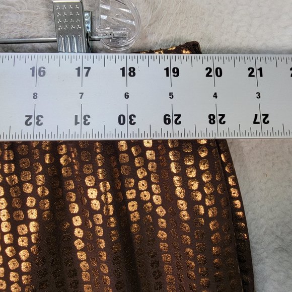 NWT Antthony Bronze Metallic Polka Dot Pull On Slim Skinny Legging Trouser - Picture 4 of 15